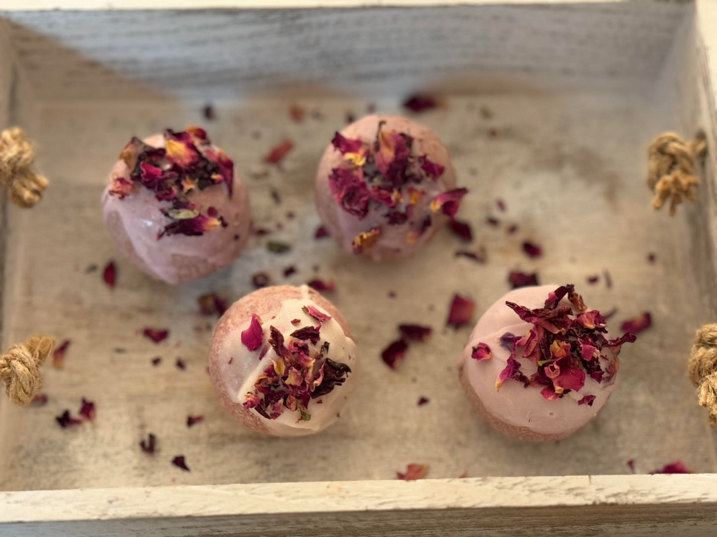 Rose Petal Mini Bath Bombs